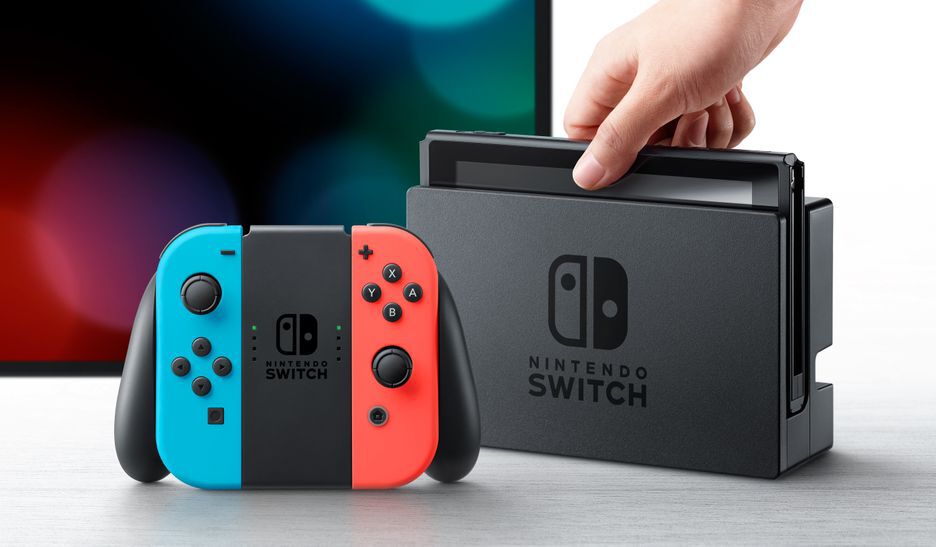 Nintendo Switch avec Joy-Con Rouge Néon et Bleu Néon