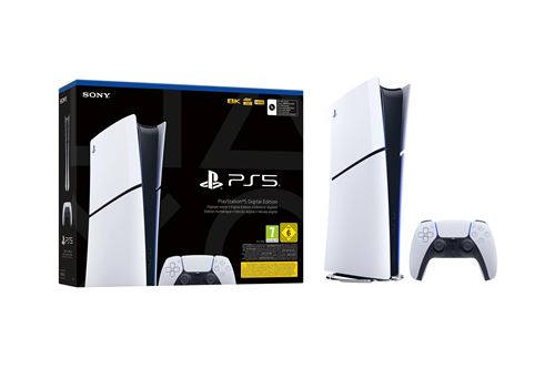 Console PlayStation 5 Slim Édition Numérique Blanc et Noir
