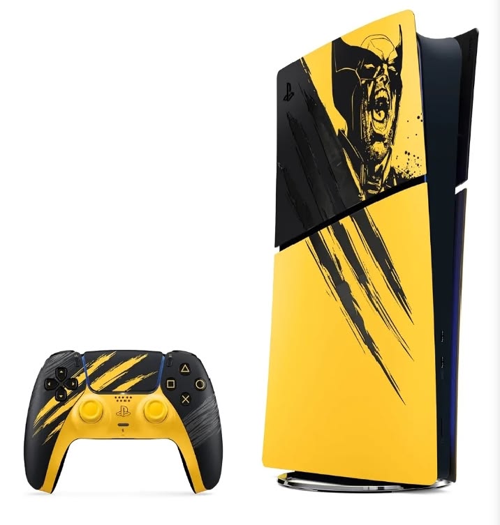 Pack Console PlayStation 5 Slim Édition Numérique Jaune Combat Marvel's Wolverine + DualSense